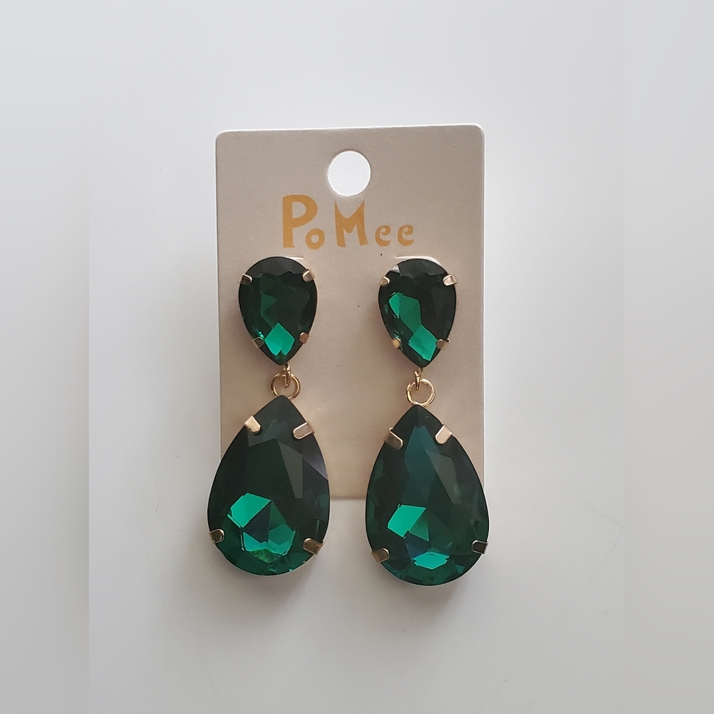 Double Teardrop Dangle Earrings